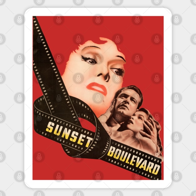 Sunset Blvd Movie Poster Sticker by MovieFunTime